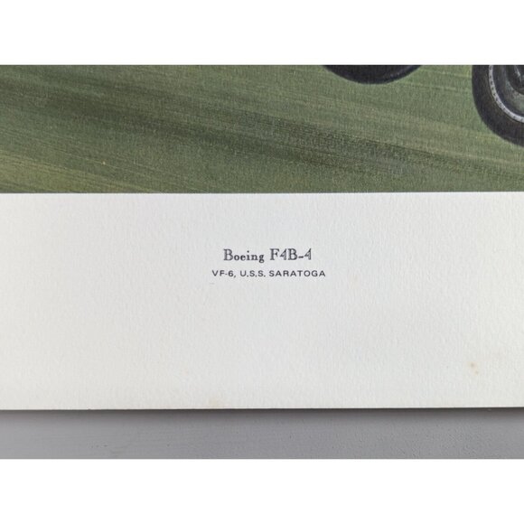 Vintage 16x20" John Amendola Aviation Lithograph Print Boeing F4B-4, Printed in - Picture 4 of 9